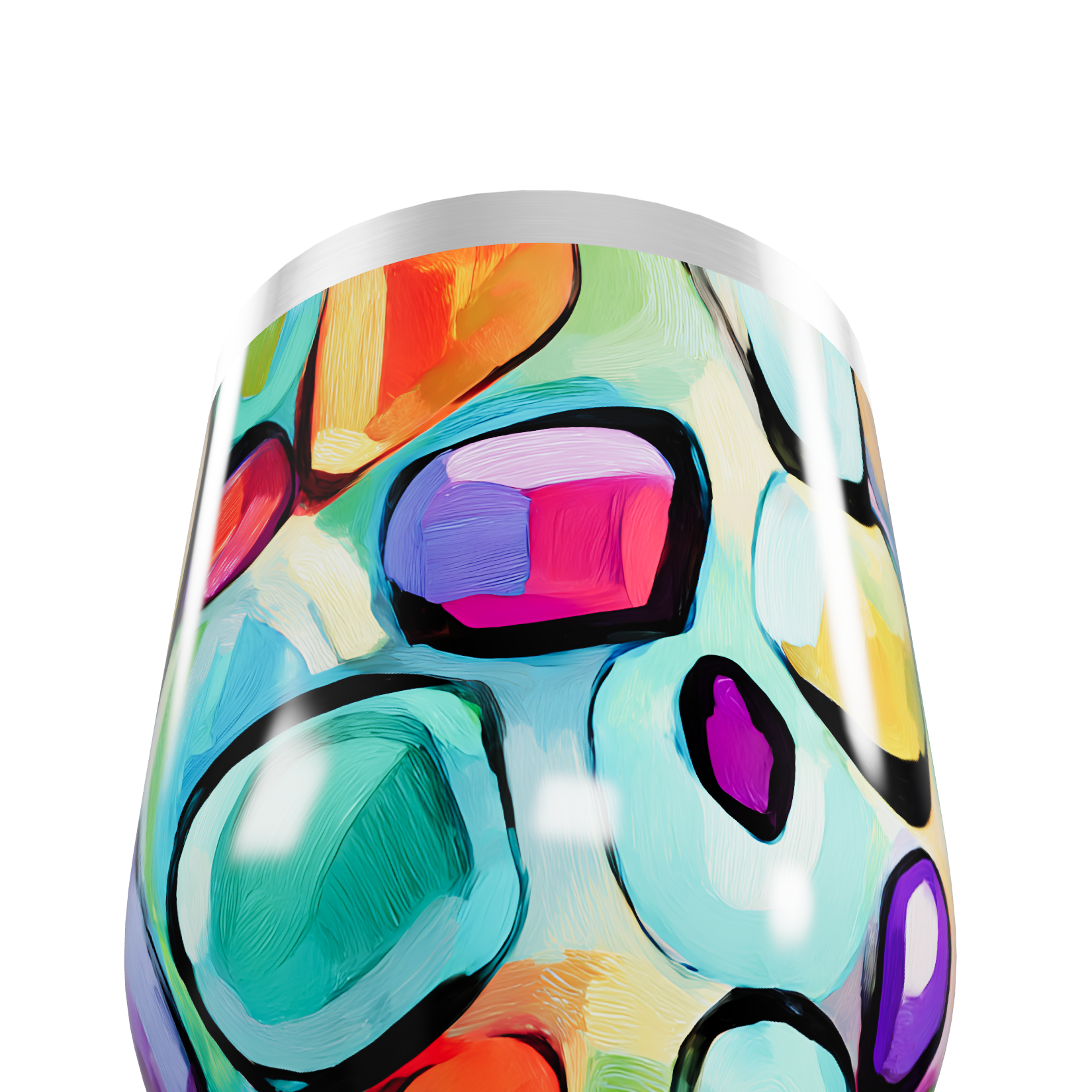 Copo Térmico Slim - Estampa Colorida Abstrata