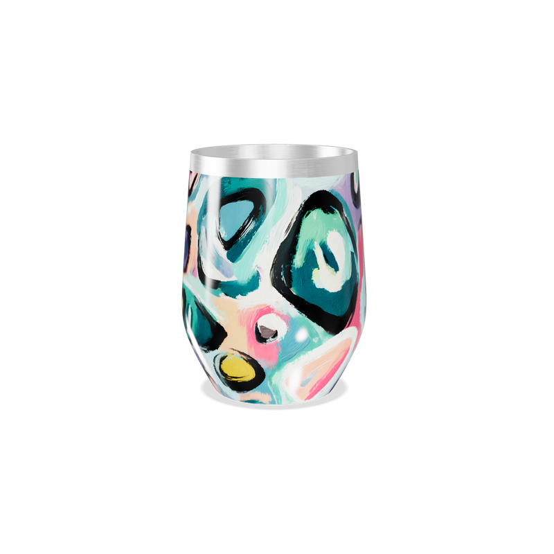 Copo Térmico Slim - Estampa Abstrata Colorida