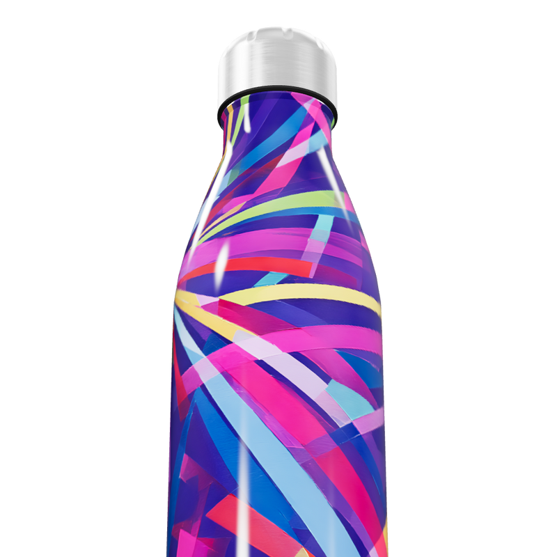 Garrafa Inox - Estampa Colorida Abstrata