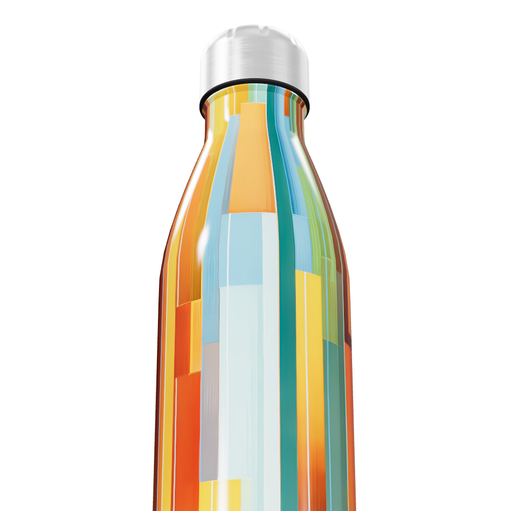 Garrafa Inox - Estampa Colorida Geométrica