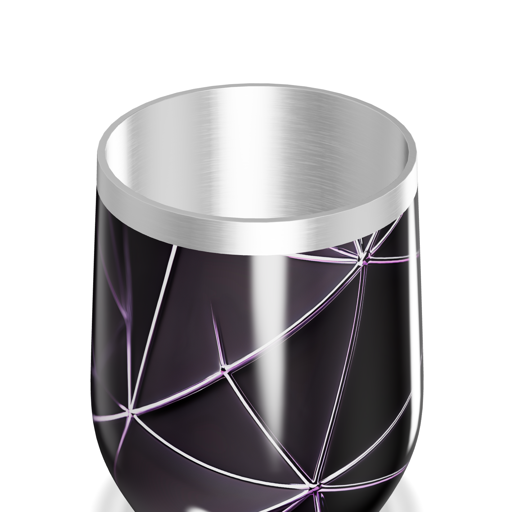 Copo Térmico Slim - Preto com Linhas Metálicas