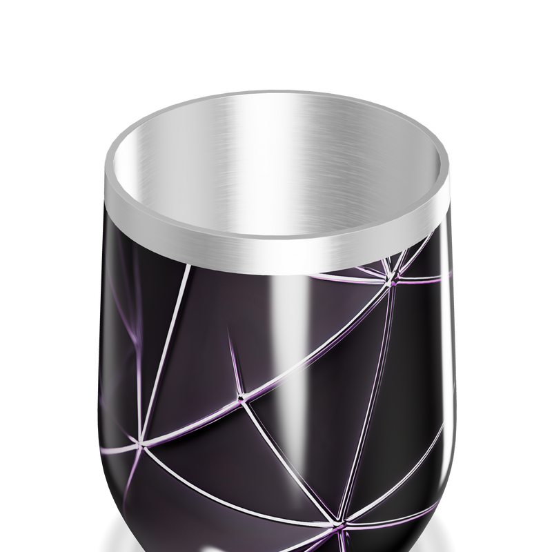 Copo Térmico Slim - Preto com Linhas Metálicas