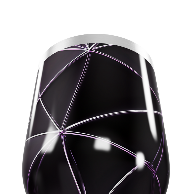 Copo Térmico Slim - Preto com Linhas Metálicas