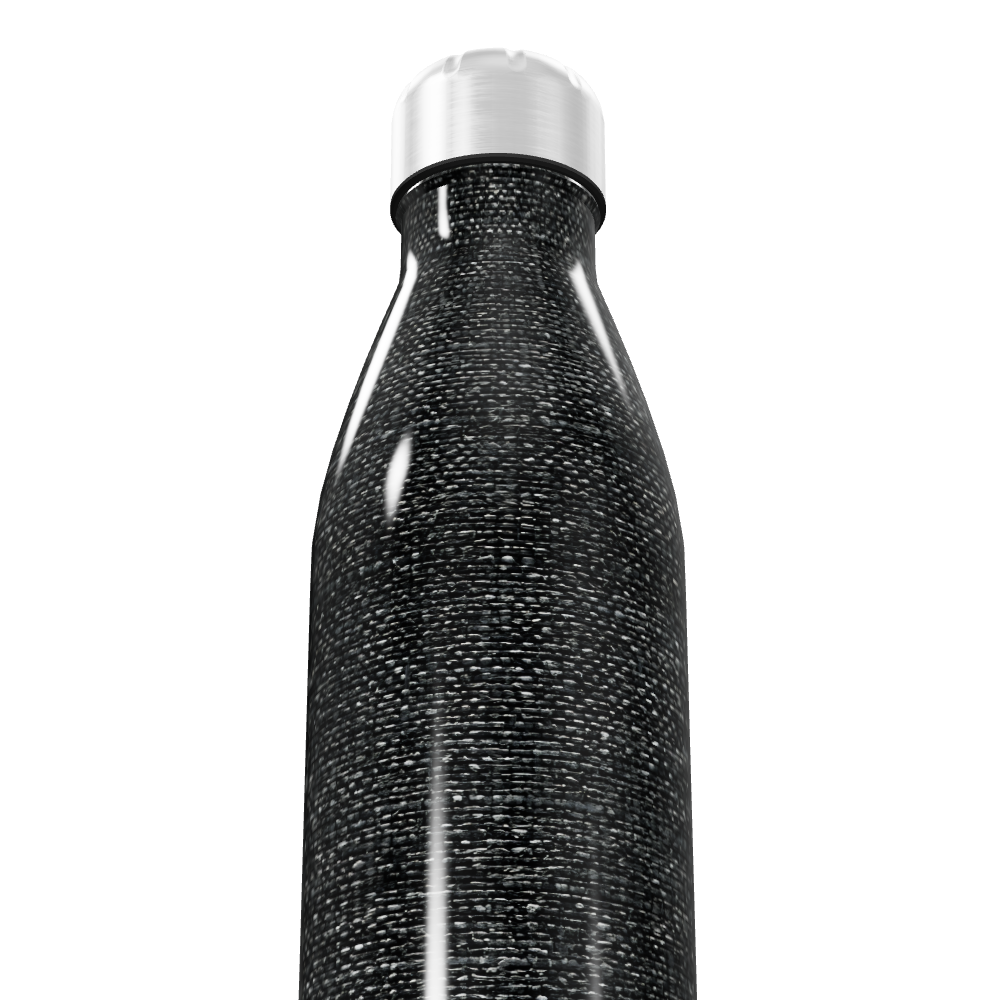 Garrafa Inox - Preta com textura elegante