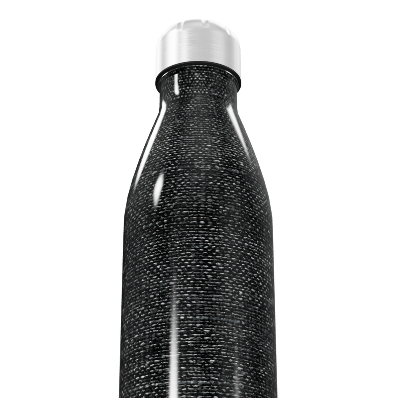 Garrafa Inox - Preta com textura elegante