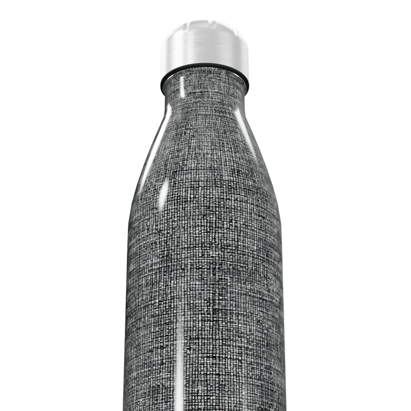 Garrafa Inox - Estampa Texturizada Cinza