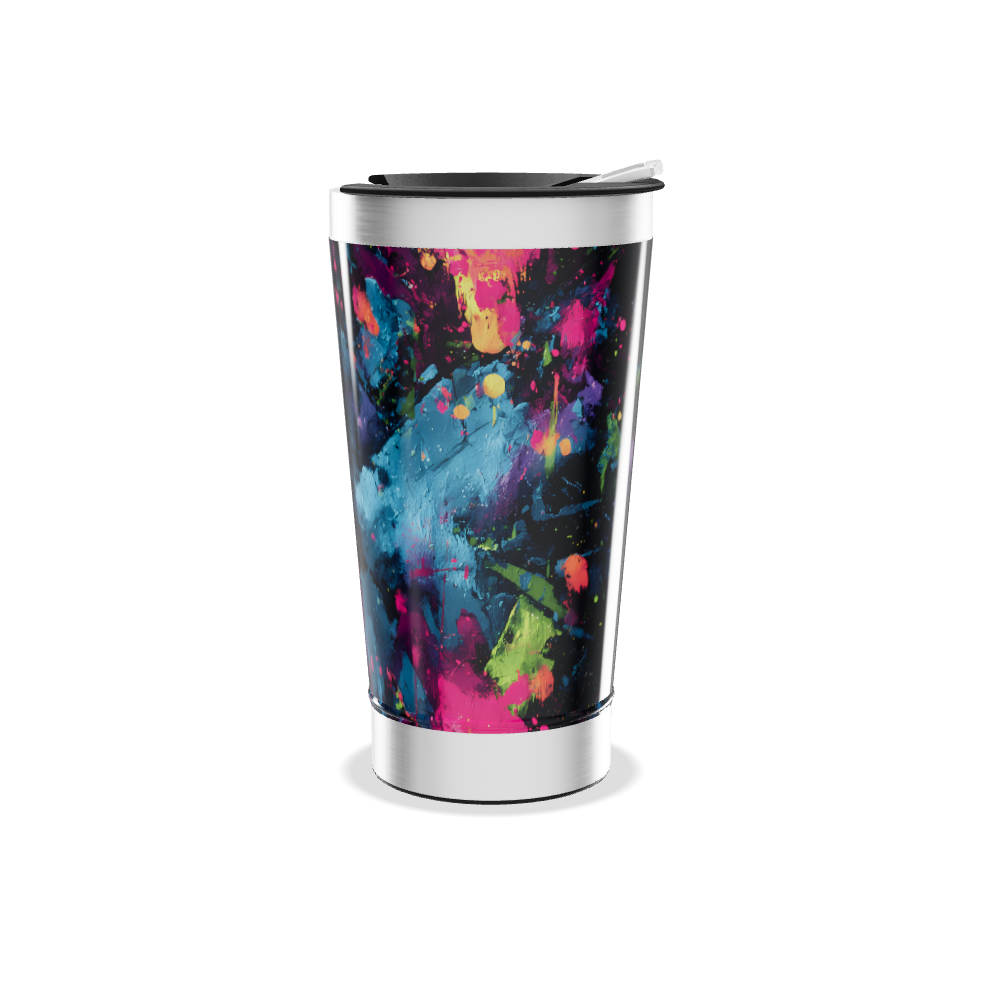 Copo Térmico - Colorido Abstrato Inox