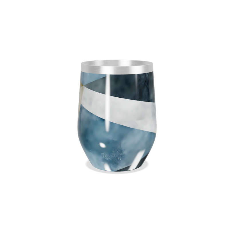 Copo Térmico Slim - Listras Azul e Amarelo