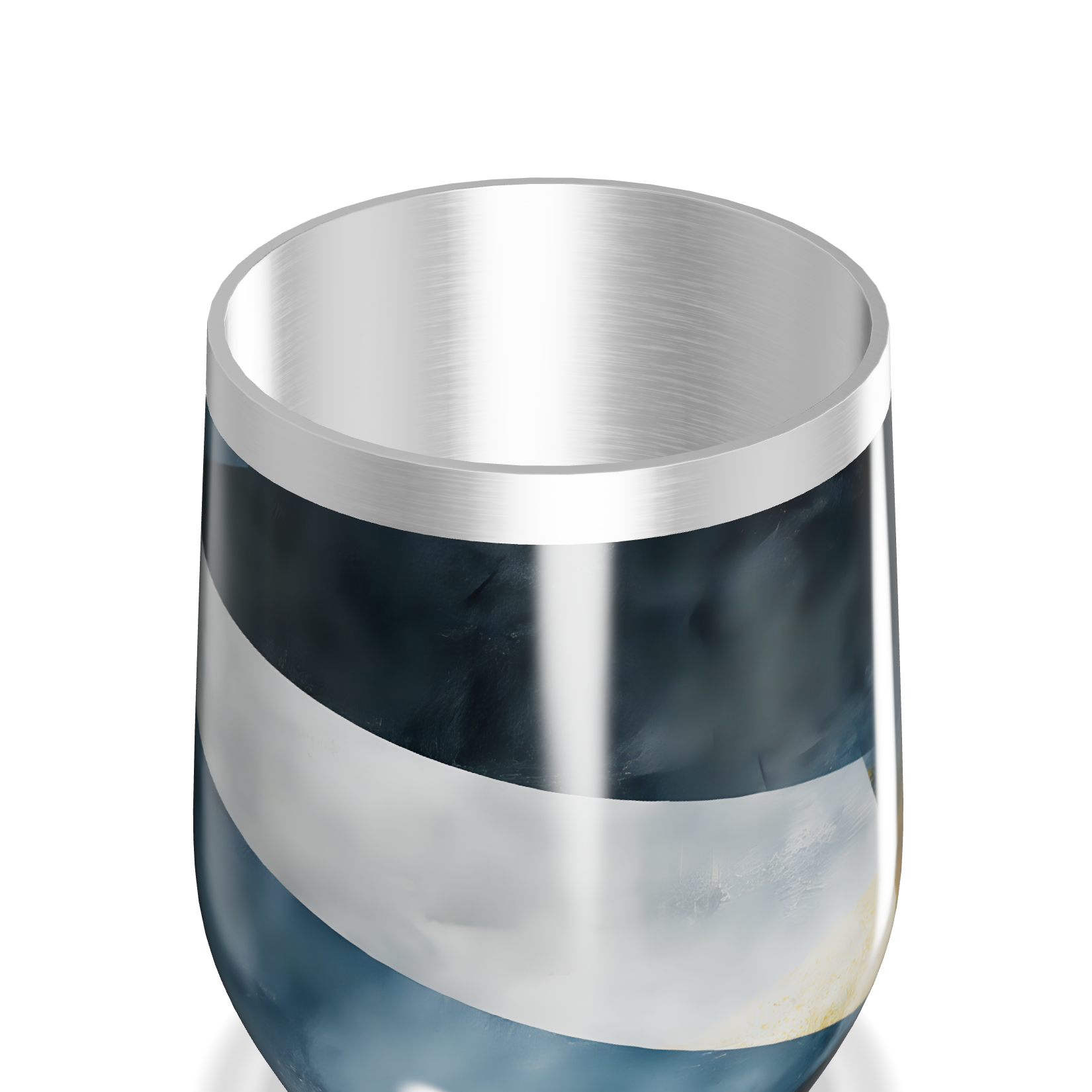 Copo Térmico Slim - Listras Azul e Amarelo