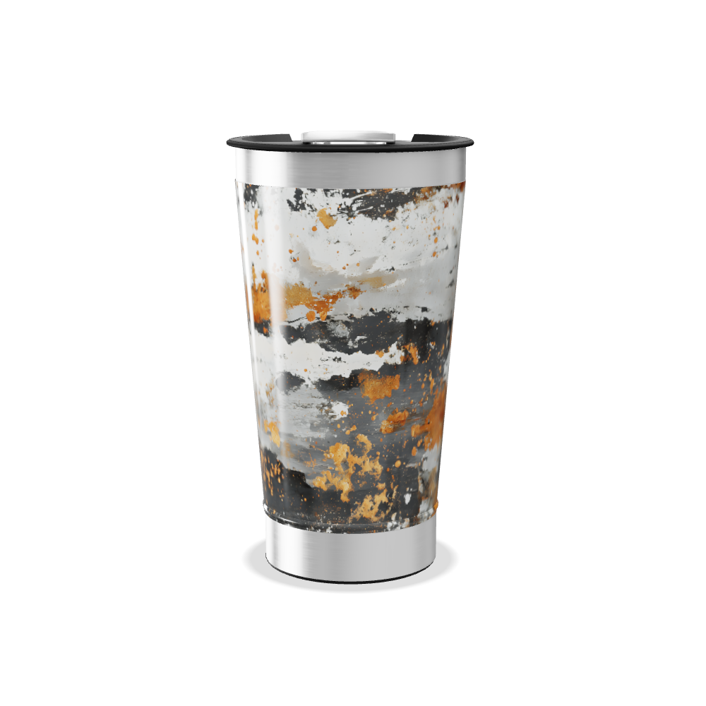 Copo Térmico - Estampa Abstrata Metalizada