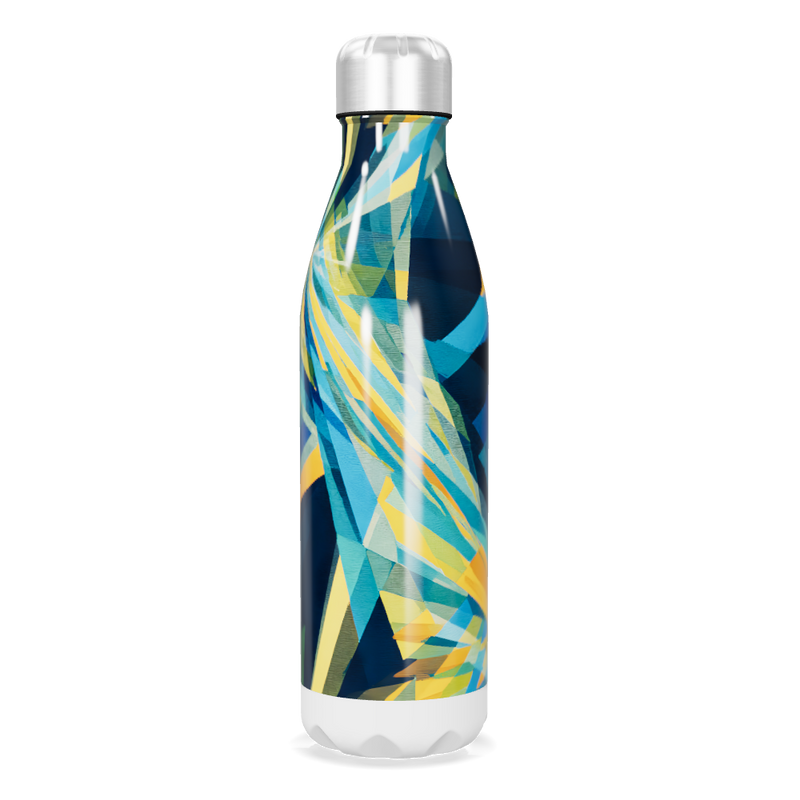 Garrafa Inox - Estampa Geométrica Colorida