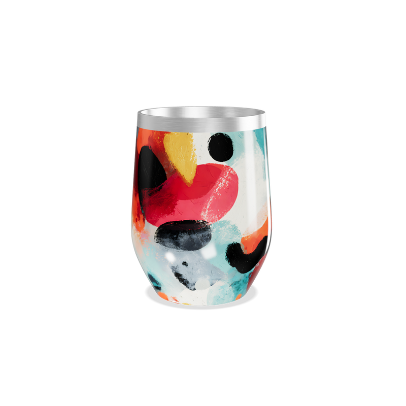 Copo Térmico Slim - Abstrato Colorido Inox