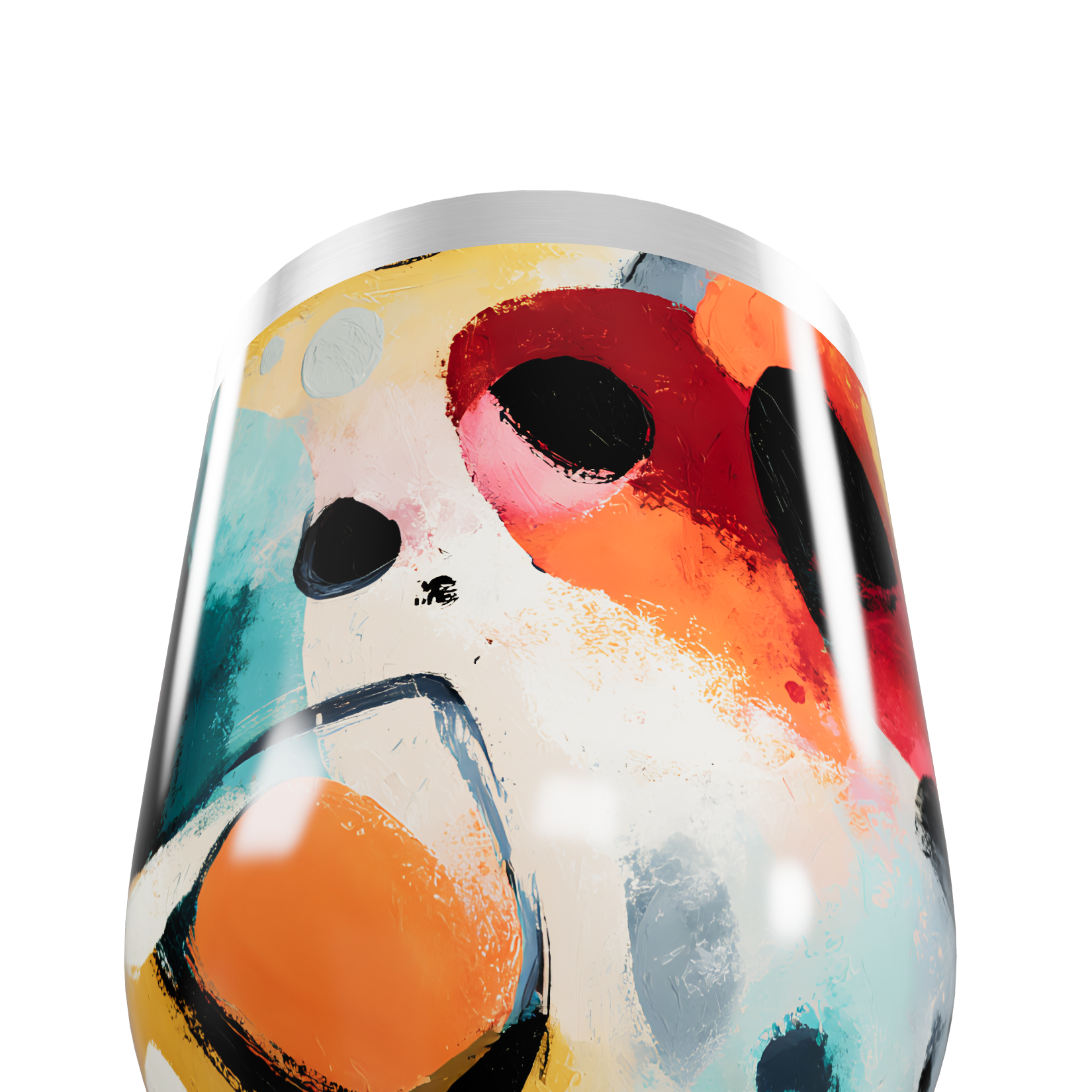 Copo Térmico Slim - Abstrato Colorido Inox