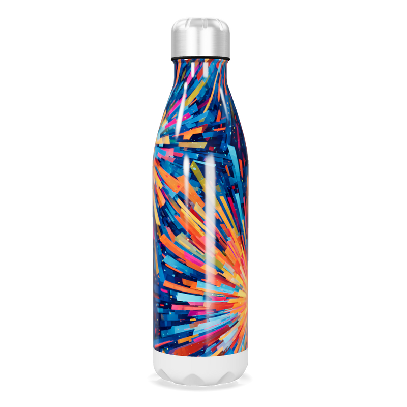 Garrafa Inox - Estampa Colorida Abstrata
