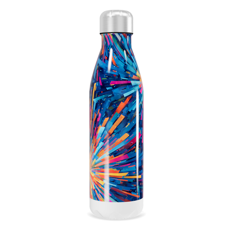 Garrafa Inox - Estampa Colorida Abstrata
