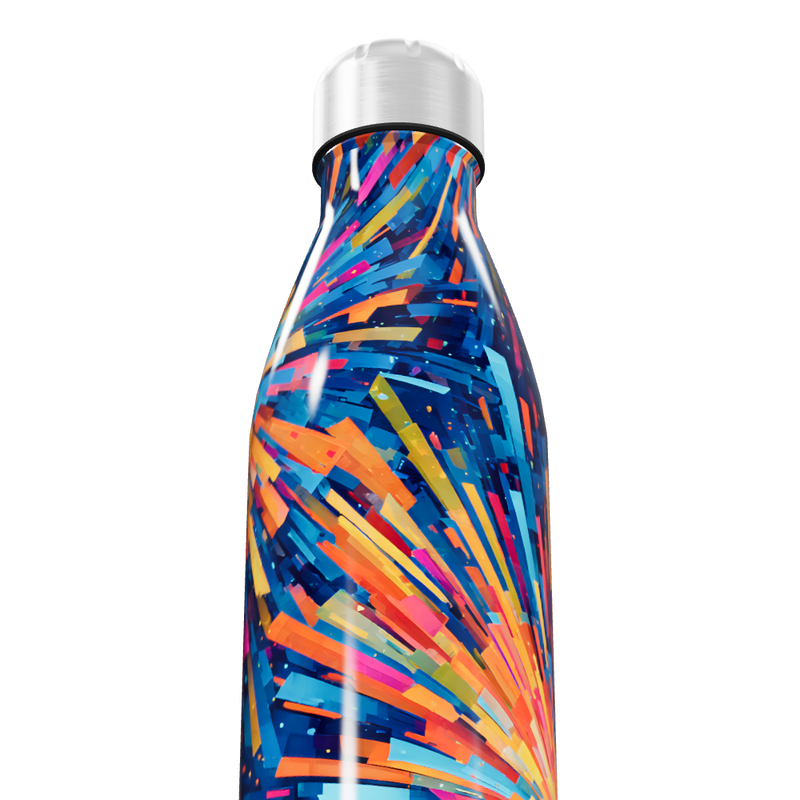 Garrafa Inox - Estampa Colorida Abstrata