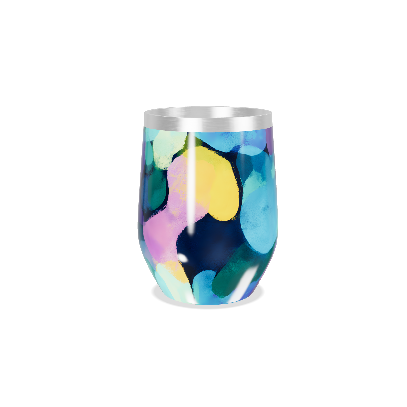 Copo Térmico Slim - Colorido Abstrato Inox