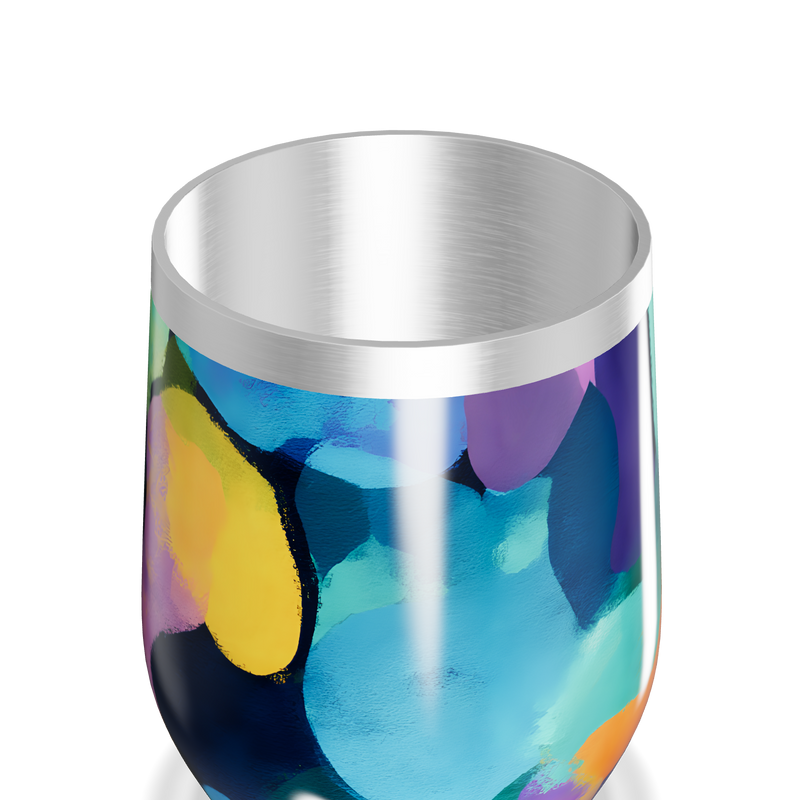 Copo Térmico Slim - Colorido Abstrato Inox