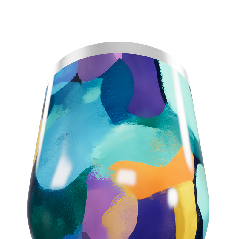 Copo Térmico Slim - Colorido Abstrato Inox