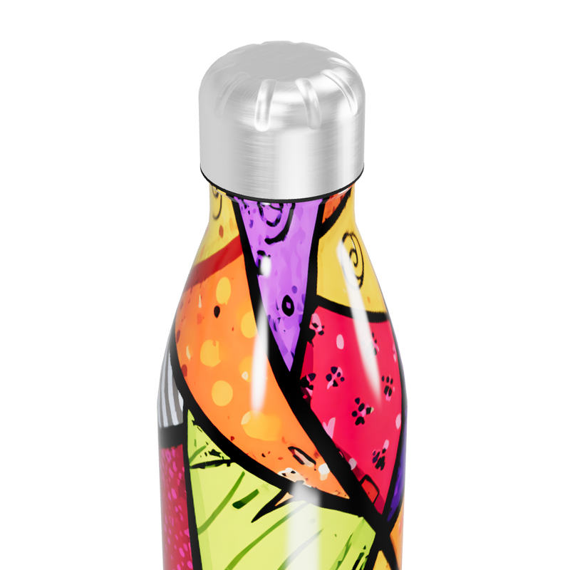 Garrafa Inox - Colorida com Estampa Geométrica