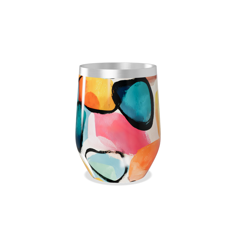 Copo Térmico Slim - Estampado Colorido Aço Inox