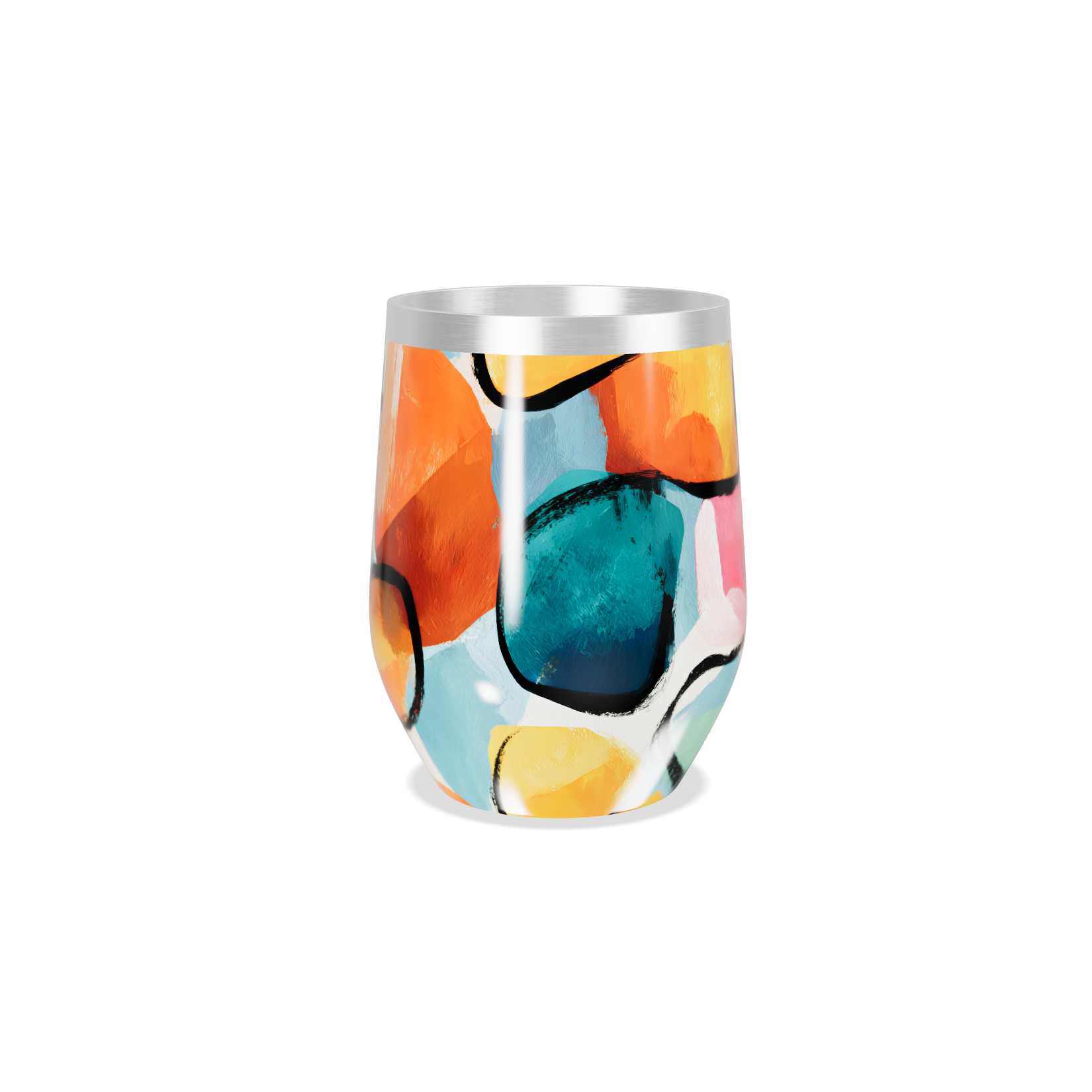 Copo Térmico Slim - Estampado Colorido Aço Inox