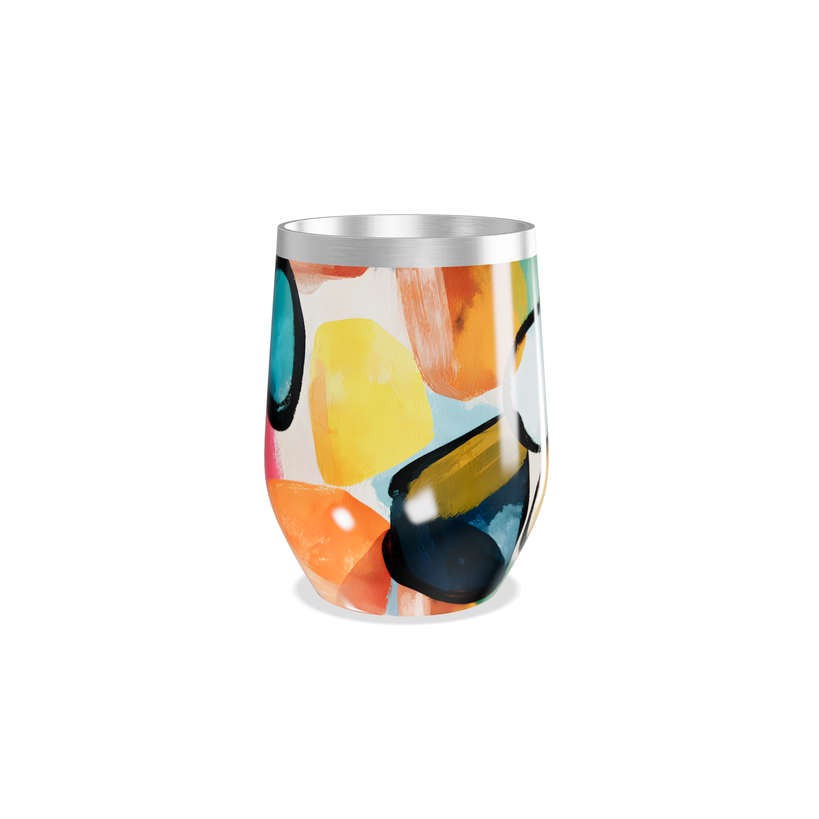 Copo Térmico Slim - Estampado Colorido Aço Inox