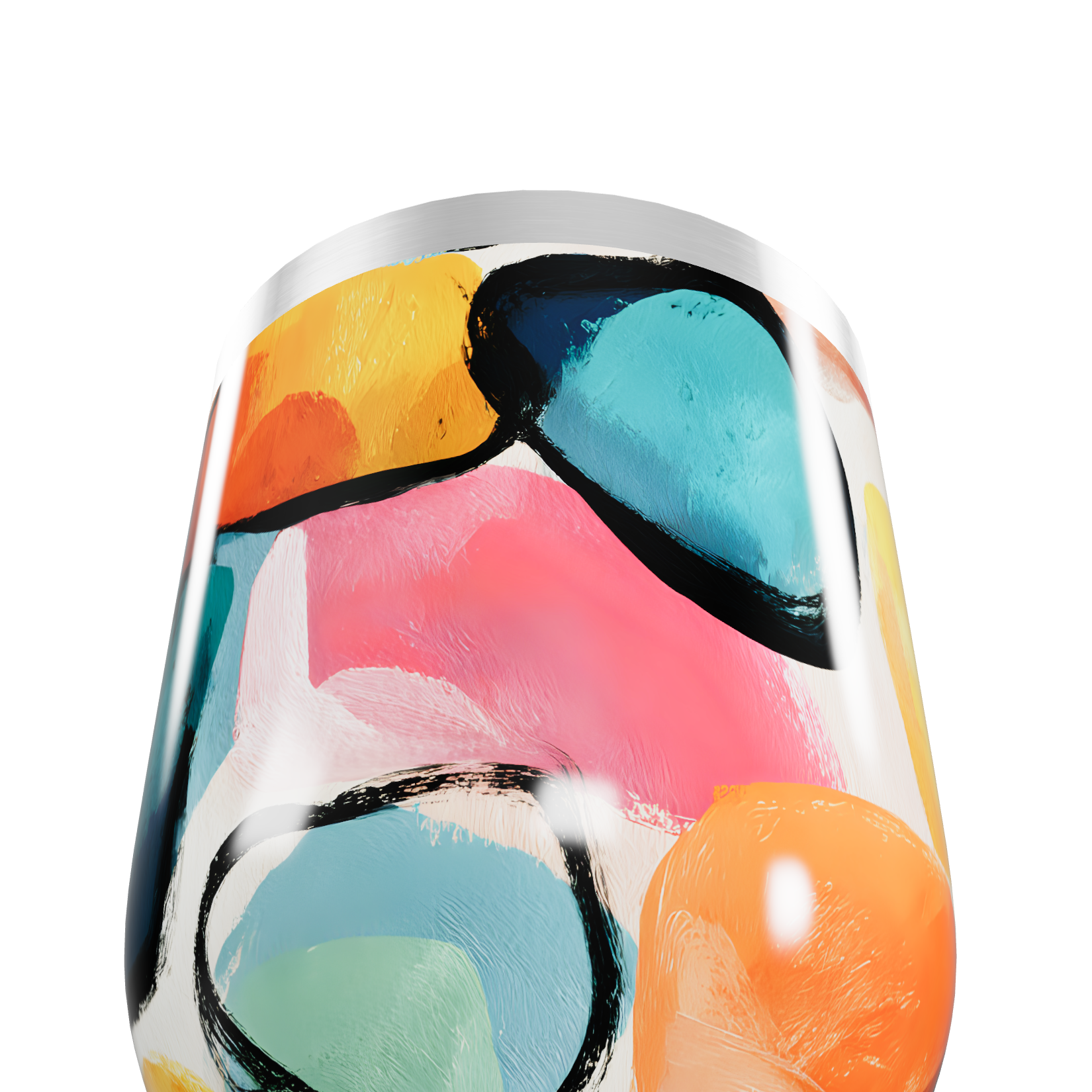 Copo Térmico Slim - Estampado Colorido Aço Inox