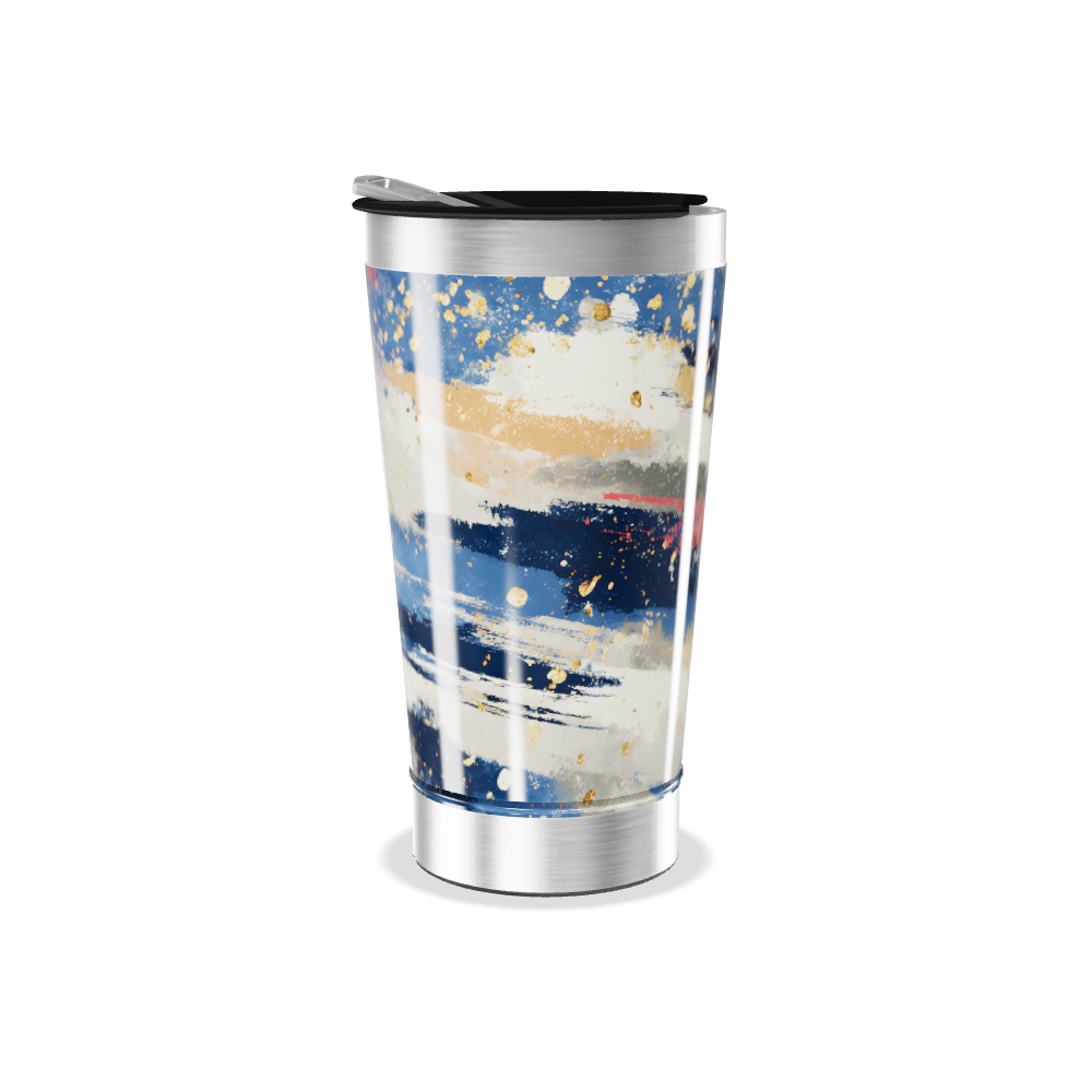 Copo Térmico - Estampa Abstrata Colorida