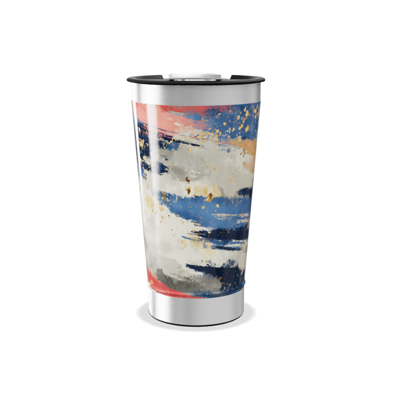 Copo Térmico - Estampa Abstrata Colorida
