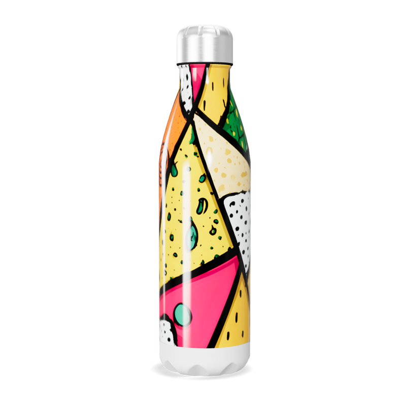 Garrafa Inox - Estampa Colorida Abstrata