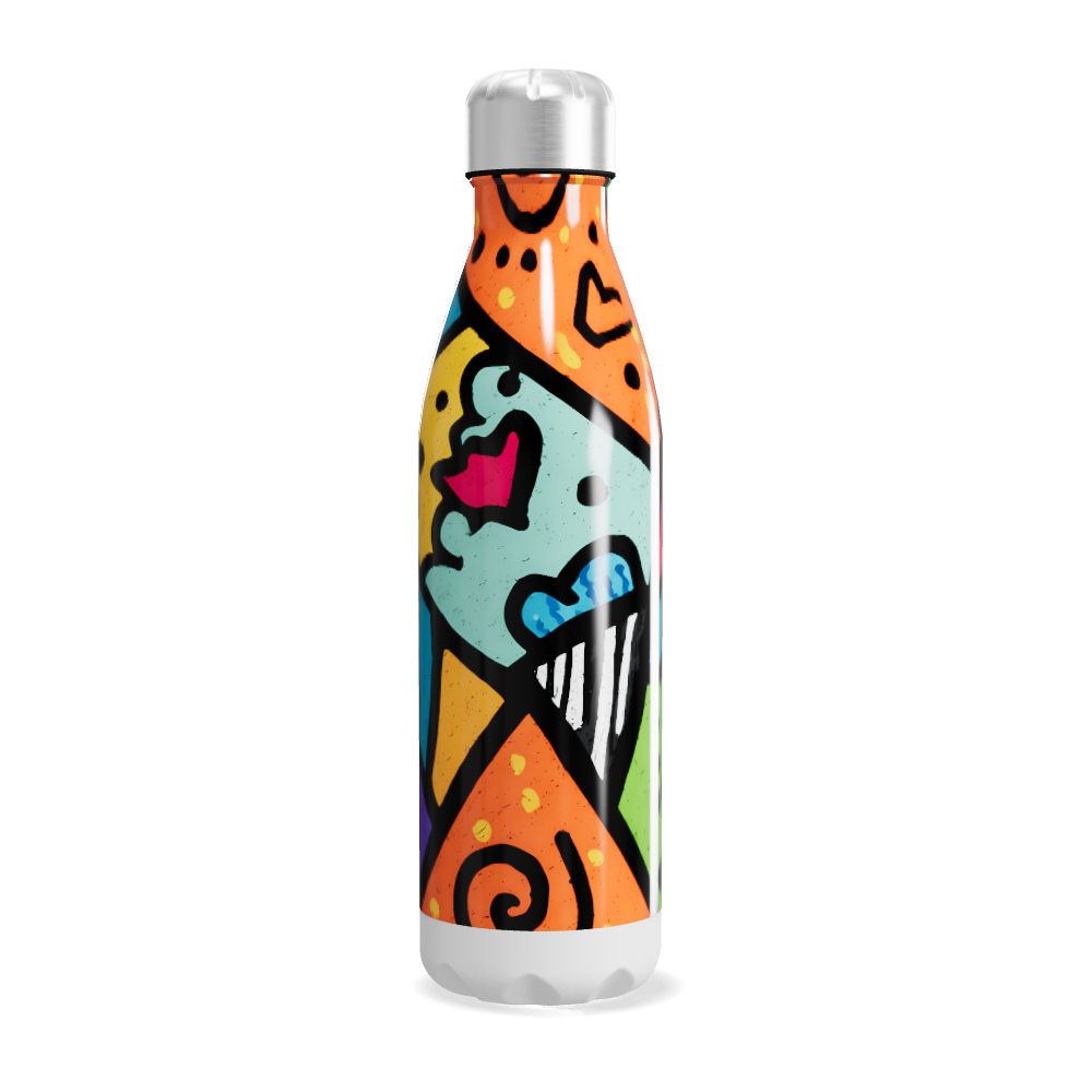 Garrafa Inox - Estampa Colorida Abstrata