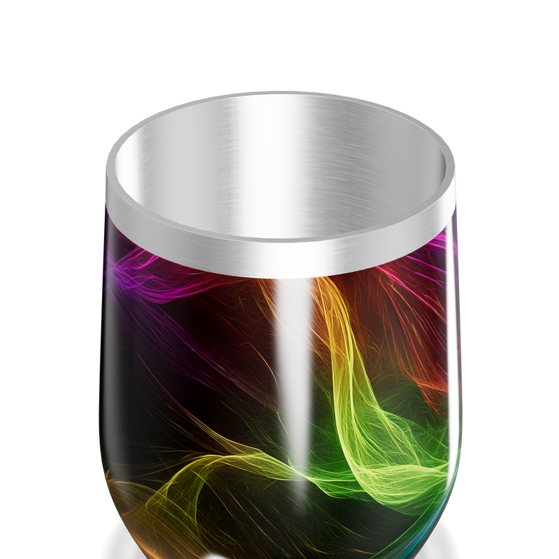 Copo Térmico Slim - Colorido Abstrato Inox