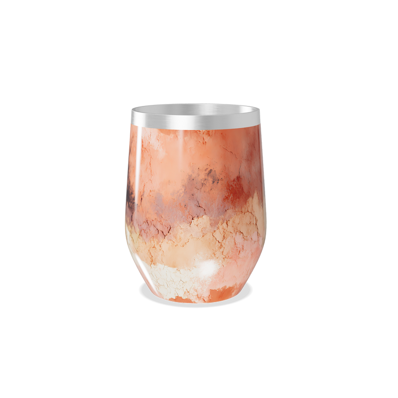 Copo Térmico Slim - Mármore Laranja Aço