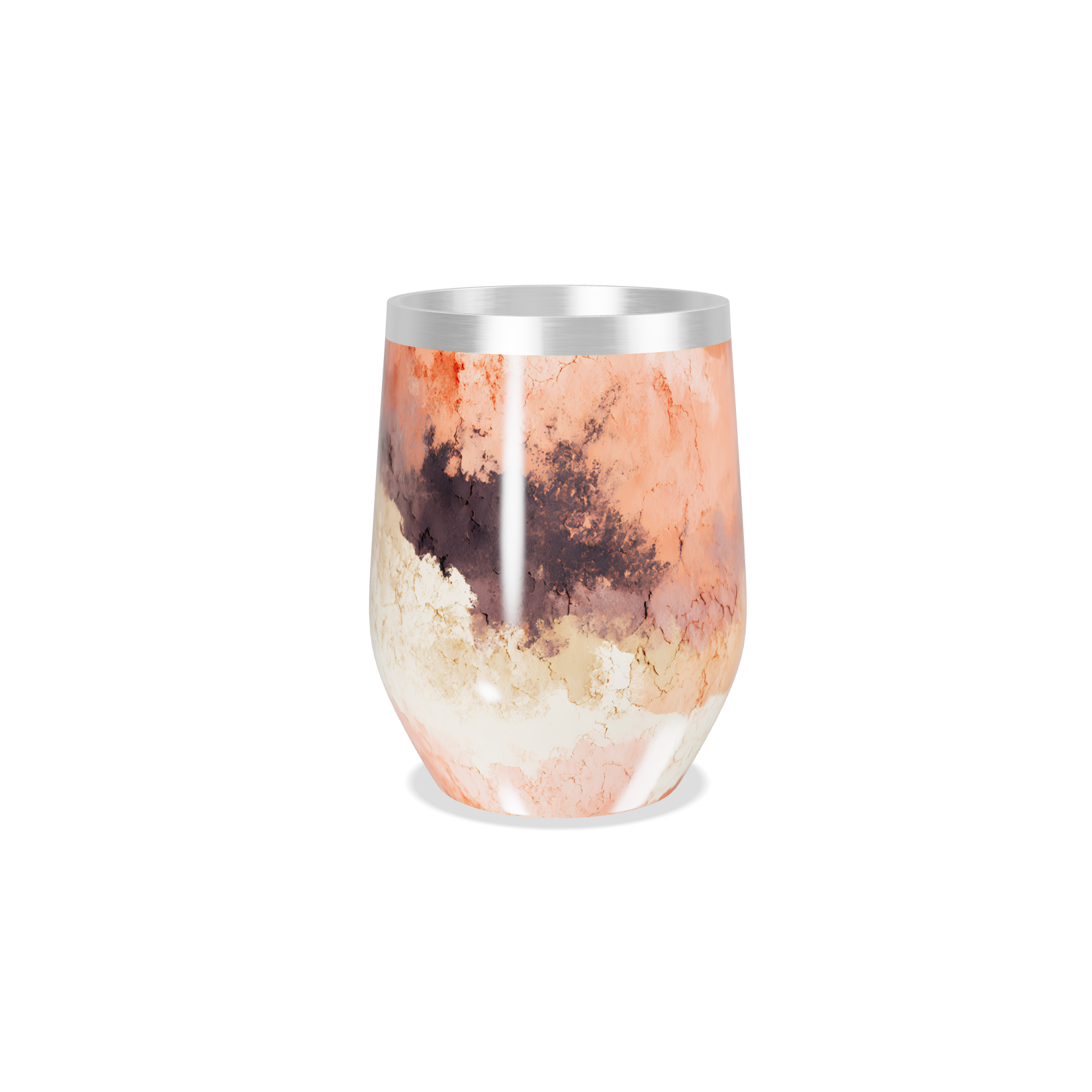 Copo Térmico Slim - Mármore Laranja Aço