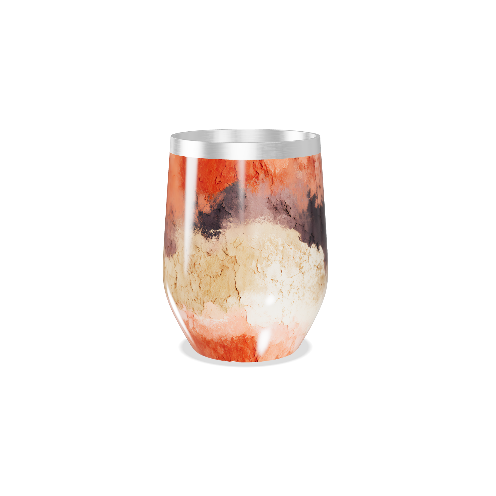 Copo Térmico Slim - Mármore Laranja Aço