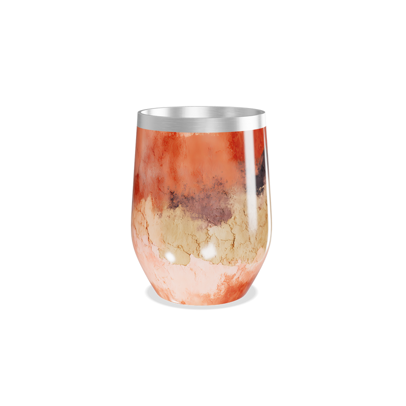 Copo Térmico Slim - Mármore Laranja Aço