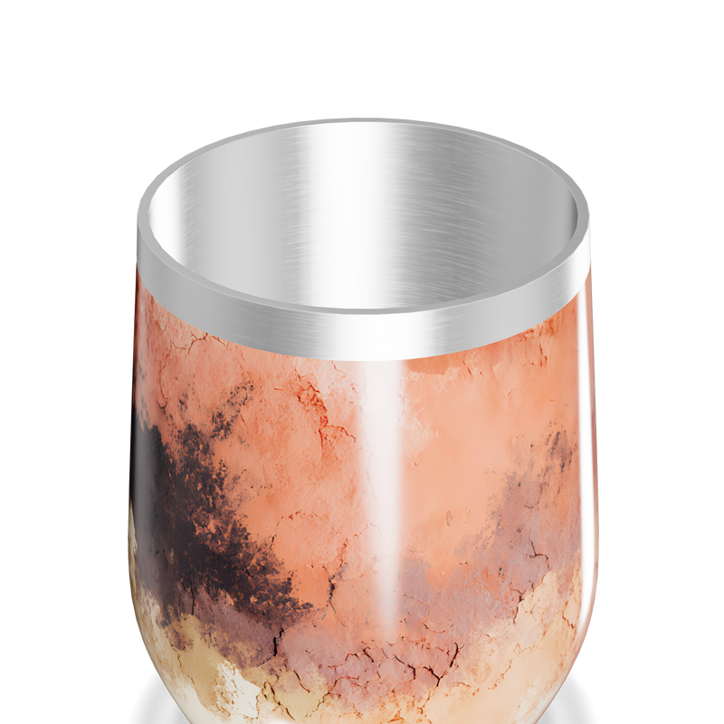 Copo Térmico Slim - Mármore Laranja Aço