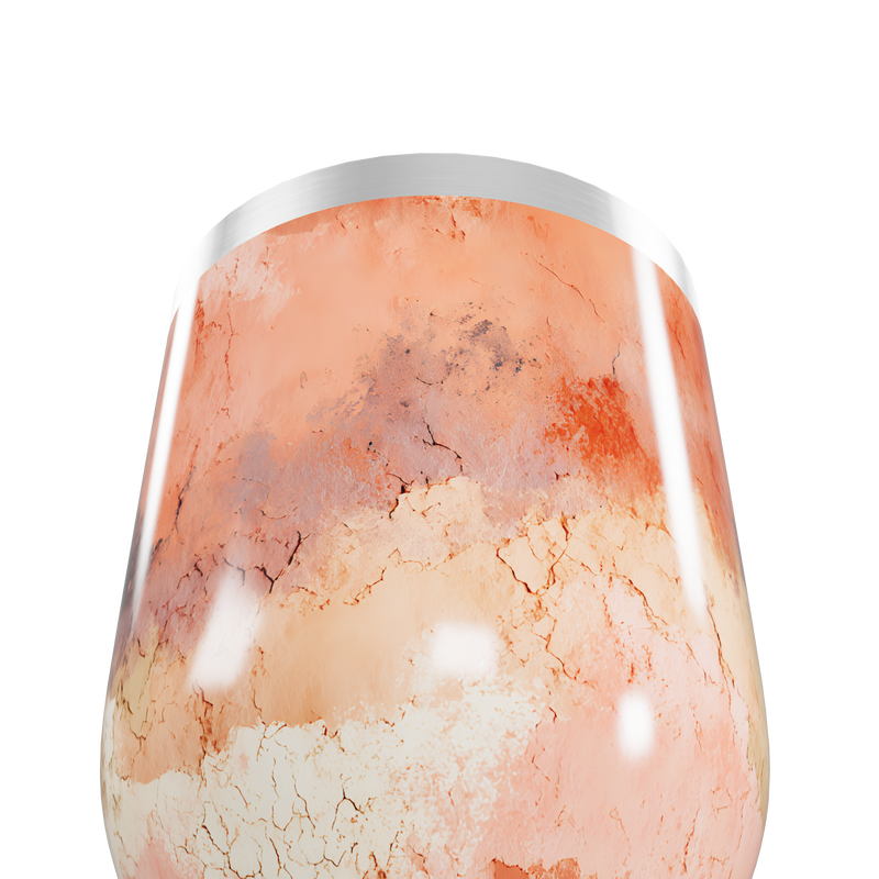 Copo Térmico Slim - Mármore Laranja Aço