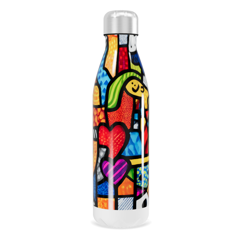 Garrafa Inox - Estampa Colorida Abstrata