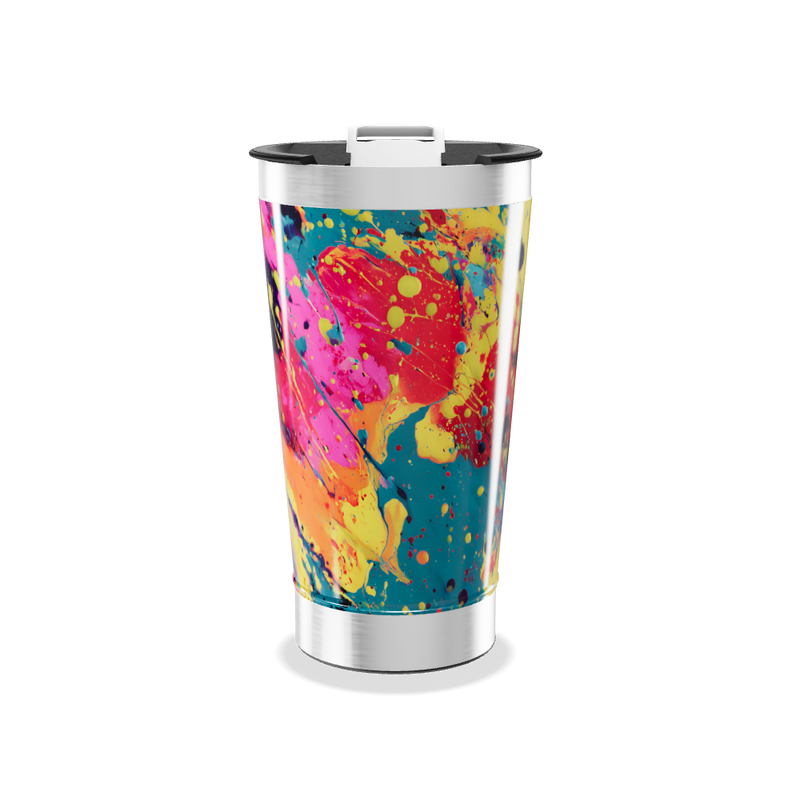 Copo Térmico - Estampa Abstrata Colorida