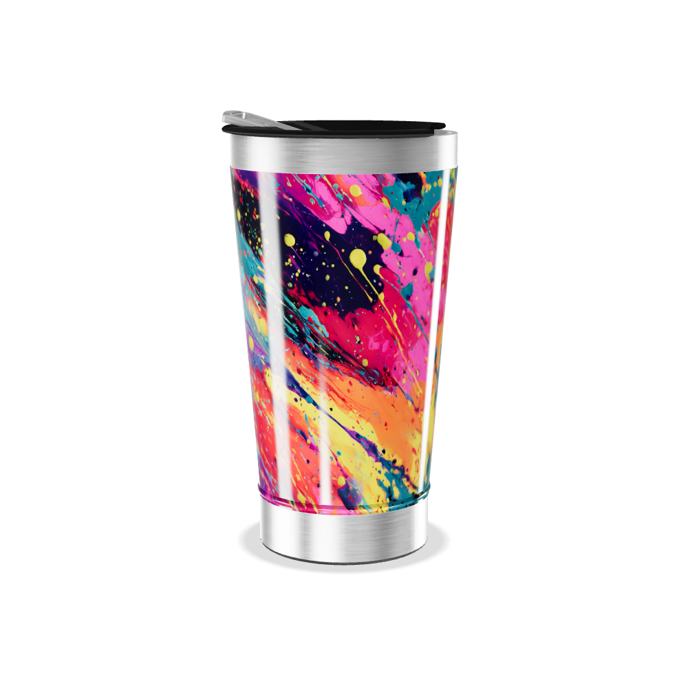 Copo Térmico - Estampa Abstrata Colorida