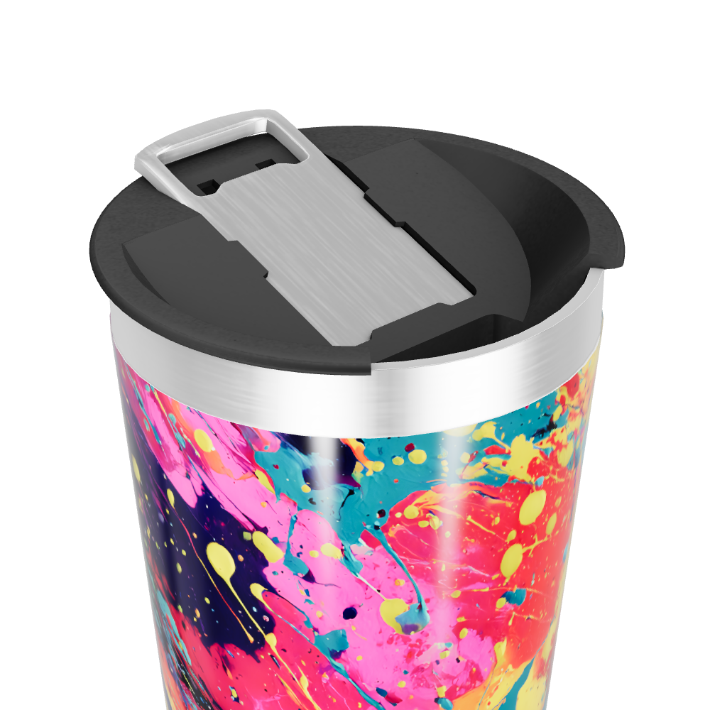 Copo Térmico - Estampa Abstrata Colorida