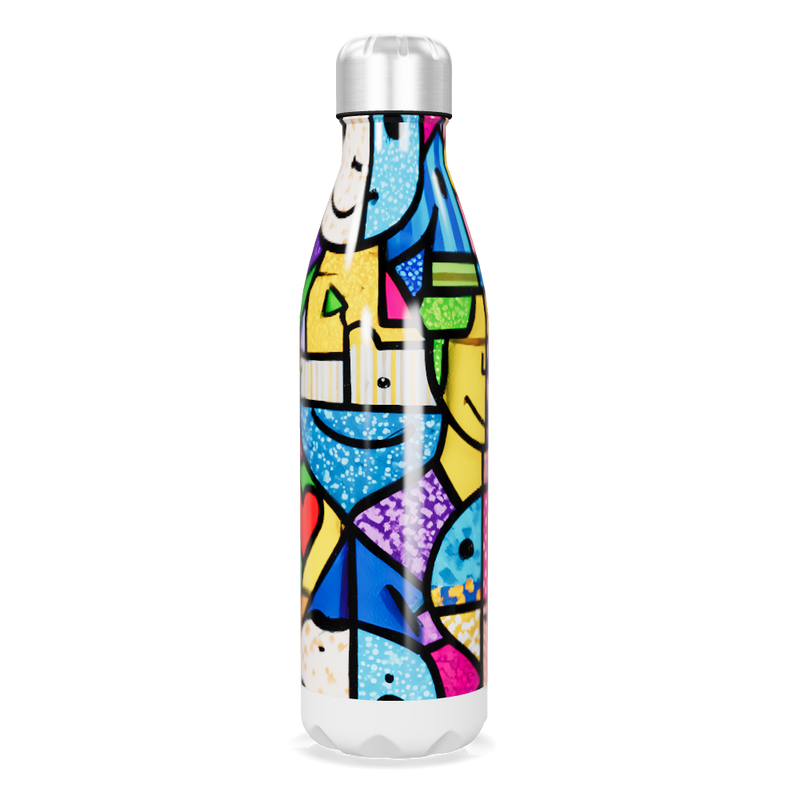 Garrafa Inox - Estampa Colorida Abstrata