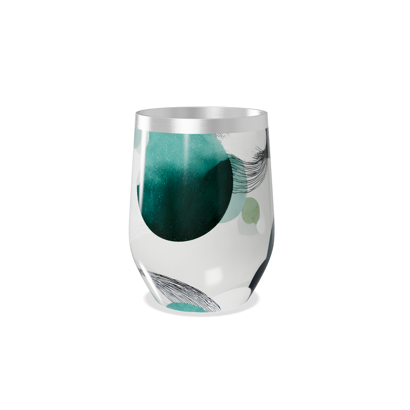 Copo Térmico Slim - Vidro com Estampa Verde