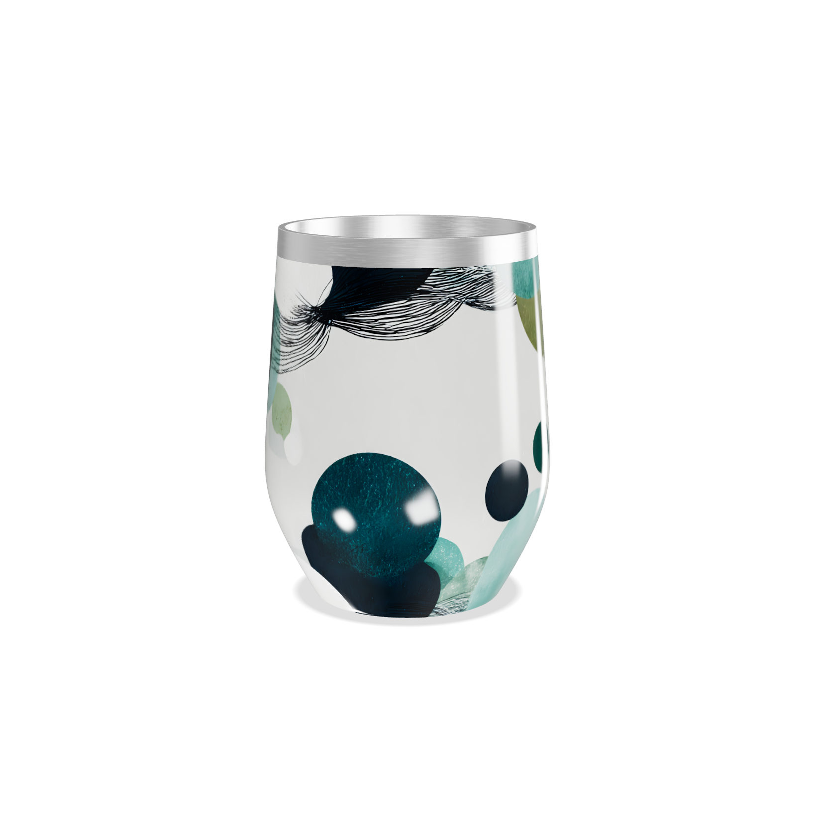 Copo Térmico Slim - Vidro com Estampa Verde