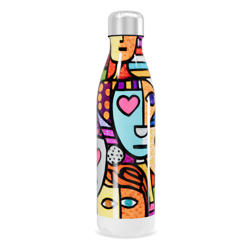 Garrafa Inox - Estampa Colorida Moderna