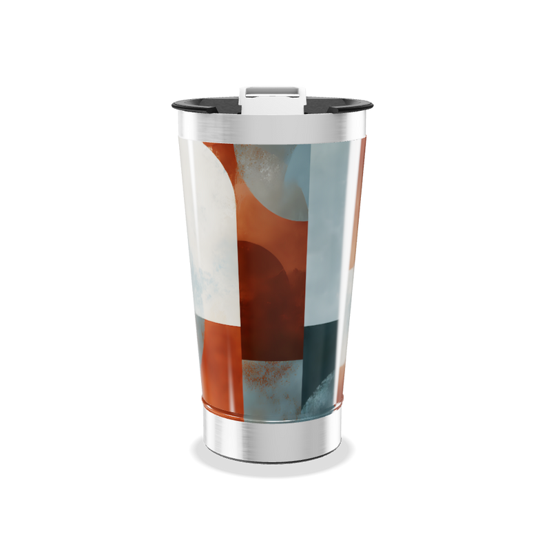 Copo Térmico - Estampa Abstrata Colorida