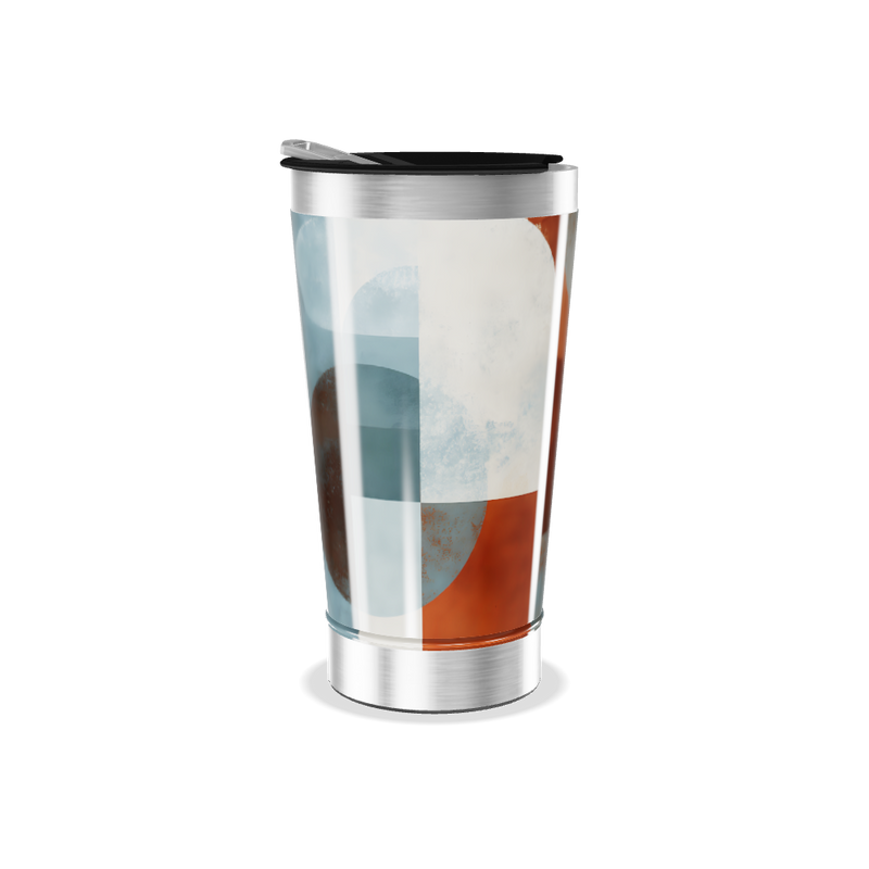 Copo Térmico - Estampa Abstrata Colorida