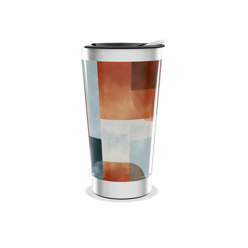 Copo Térmico - Estampa Abstrata Colorida
